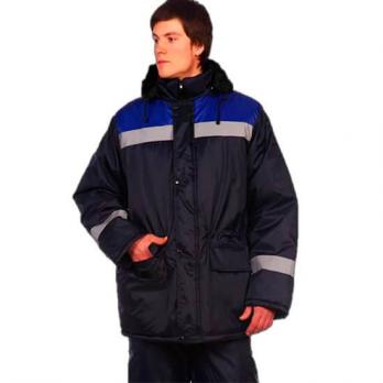 Куртка утепленная "Мастер-Стандарт" с СОП  ткань: Оксфорд Цвет: т.синий