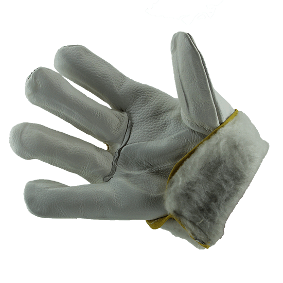 Перчатки кожаные комбинированные утепленные "Юкон"