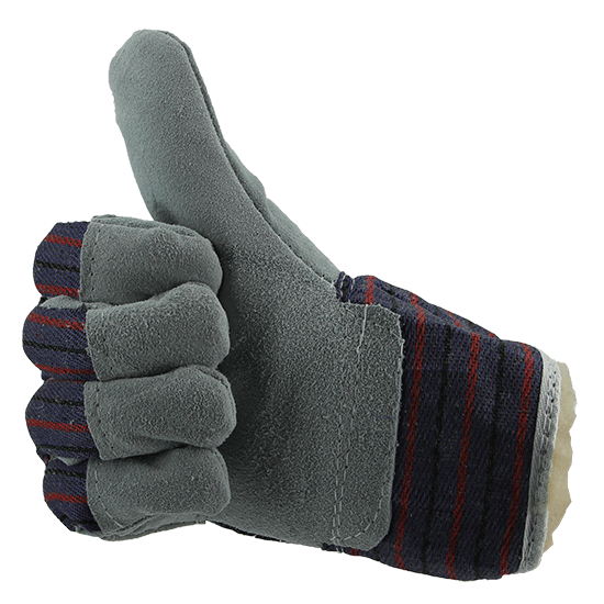 Перчатки спилковые комбинированные утепленные "Ангара"